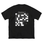 AJU*のQ1（白インク） ビッグシルエットTシャツ