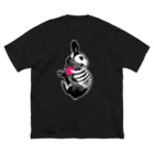 jac6の＃2 透keleton bunny BIG Tシャツ ビッグシルエットTシャツ