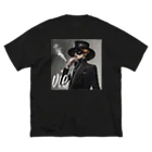 vieのvie BLACK_smoke Big T-Shirt