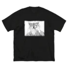 moja shopのオオカミ兄貴 ビッグシルエットTシャツ