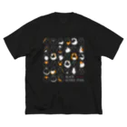 kinako-mochi.のBLACK GUINEA PIGS.(モルモット) ビッグシルエットTシャツ