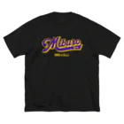 No.326のベースボールロゴ　紫 ビッグシルエットTシャツ