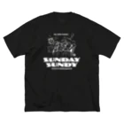 SUNDAYS GRAPHICSのSUNDAY SUNDY No.1 (白ロゴ） ビッグシルエットTシャツ