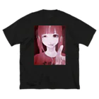 ぶんちくの半顔握手会 ビッグシルエットTシャツ