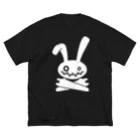 前田創作工房のHEAVY METAL BUNNY（ホワイトプリント） ビッグシルエットTシャツ