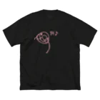 PiZakkuのPi　おはようの挨拶　ピンク ビッグシルエットTシャツ