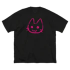 武者小路夕桐のピンク猫 ビッグシルエットTシャツ