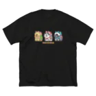 　やのやのいぬはりこトリオ ビッグシルエットTシャツ