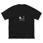 pescariafishのじぐへっど（白文字） ビッグシルエットTシャツ