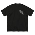ポンチーTV@麻雀の麻雀ワンポイントやきとりTシャツ（ブラック） Big T-shirts