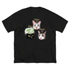 なにぬ猫-YAの＜うちの子＋にくきゅう＊ポートレート＞KHAW & DAOW＆BEA ビッグシルエットTシャツ