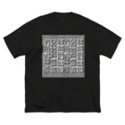 LalaHangeulのハングルレリーフ（文字大） ビッグシルエットTシャツ