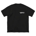 yoruのyoruSHIRO ビッグシルエットTシャツ