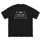 ウサくらONLINE SHOPのまんまるにゃんこ【濃色】 ビッグシルエットTシャツ