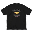 メシテロタイプ（飯テロTシャツブランド）のチーズトースト（アレンジトースト ビンテージ風） ビッグシルエットTシャツ