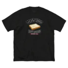 メシテロタイプ（飯テロTシャツブランド）の練乳（アレンジトースト ビンテージ風） ビッグシルエットTシャツ