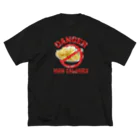 メシテロタイプ（飯テロTシャツブランド）の禁・細細フライドポテト ビッグシルエットTシャツ