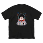 Nozomi Miyazaki illustration SUZURI storeの宇宙飛行士 ビッグシルエットTシャツ