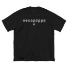 ねこポッポのnecopoppoロゴアイテム Big T-Shirt