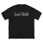 GoodSaunaのGoodSauna 英字ロゴT（白文字） ビッグシルエットTシャツ