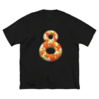 カラフルマルシェのフラワー数字シリーズ「8」 Big T-Shirt