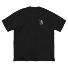 StarrySkyのいっぷくBLACKペンギン ビッグシルエットTシャツ