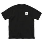 HFのHF スクエアロゴ　ホワイト Big T-Shirt