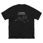 DRIPPEDのVIAGRA C22H30N6O4S-バイアグ ラ-（SILDENAFIL-シルデナフィル-）白ロゴ ビッグシルエットTシャツ