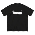 斎藤田中 のパノラマ失敗ねこ(白猫) ビッグシルエットTシャツ