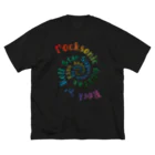 Rebelle Débutantの渦巻きLOGO（レインボーver） ビッグシルエットTシャツ