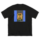 カニさん大好きクラブ屋さんの歩行者用信号機押しボタン【ドット絵カニさん】 ビッグシルエットTシャツ