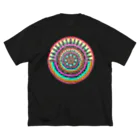 宇宙曼荼羅shop らいとラインのまんまるＷRainbow(枠なし) ビッグシルエットTシャツ