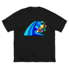 LOCO.AYAの波と球のデザイン。ビリヤード。 Big T-Shirt