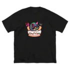 ダダダの闇市inスズリの生首誕生日ケーキ駄ゞ田 ビッグシルエットTシャツ