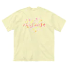 ainarukokoroのいらしゃいませ　花 ビッグシルエットTシャツ