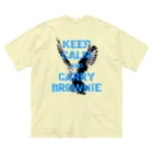 座敷ふくろうのKEEP CALM AND CARRY BROWNIE Big T-Shirt