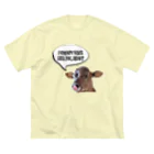 Happy cows♪のHappy cows♪ 吹き出しver ビッグシルエットTシャツ