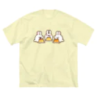 asahaのドコドコやわらかプリン 루즈핏 티셔츠