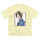 めんまちくショップの女の子 ビッグシルエットTシャツ