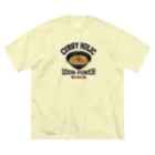 メシテロタイプ（飯テロTシャツブランド）のカレーうどん（ビンテージ風） ビッグシルエットTシャツ