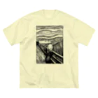 MUGEN ARTのムンク　叫び　Munch / The Scream リトグラフ　 ビッグシルエットTシャツ