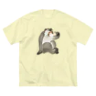 MUGEN ARTの小原古邨　猿と蜻蛉（猿と虫）Ohara Koson / Monkey with insect ビッグシルエットTシャツ