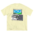 9livesworkのレンタル猫の手（風景） ビッグシルエットTシャツ