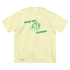 ぺんぎん24の猫をかぶる(グリーン) ビッグシルエットTシャツ