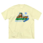 kazu_gの楽しく生きよう！（スノーボード）（ブルー） ビッグシルエットTシャツ