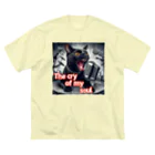 moriyama1981の歌を歌う黒猫 ビッグシルエットTシャツ