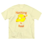 『NG （Niche・Gate）』ニッチゲート-- IN SUZURIのNothing Is Real.（黄色） ビッグシルエットTシャツ