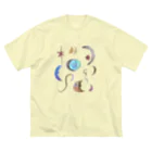 きたのかんむりの水彩どろーいんぐ：月 ビッグシルエットTシャツ