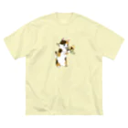 Ａｔｅｌｉｅｒ　Ｈｅｕｒｅｕｘのトロンボーンを吹く猫 ビッグシルエットTシャツ