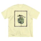 tottoのトリケラトプス骨格と紫陽花 ビッグシルエットTシャツ